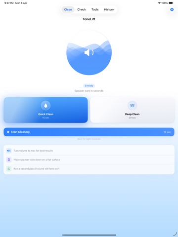 ToneLift iPad screenshot