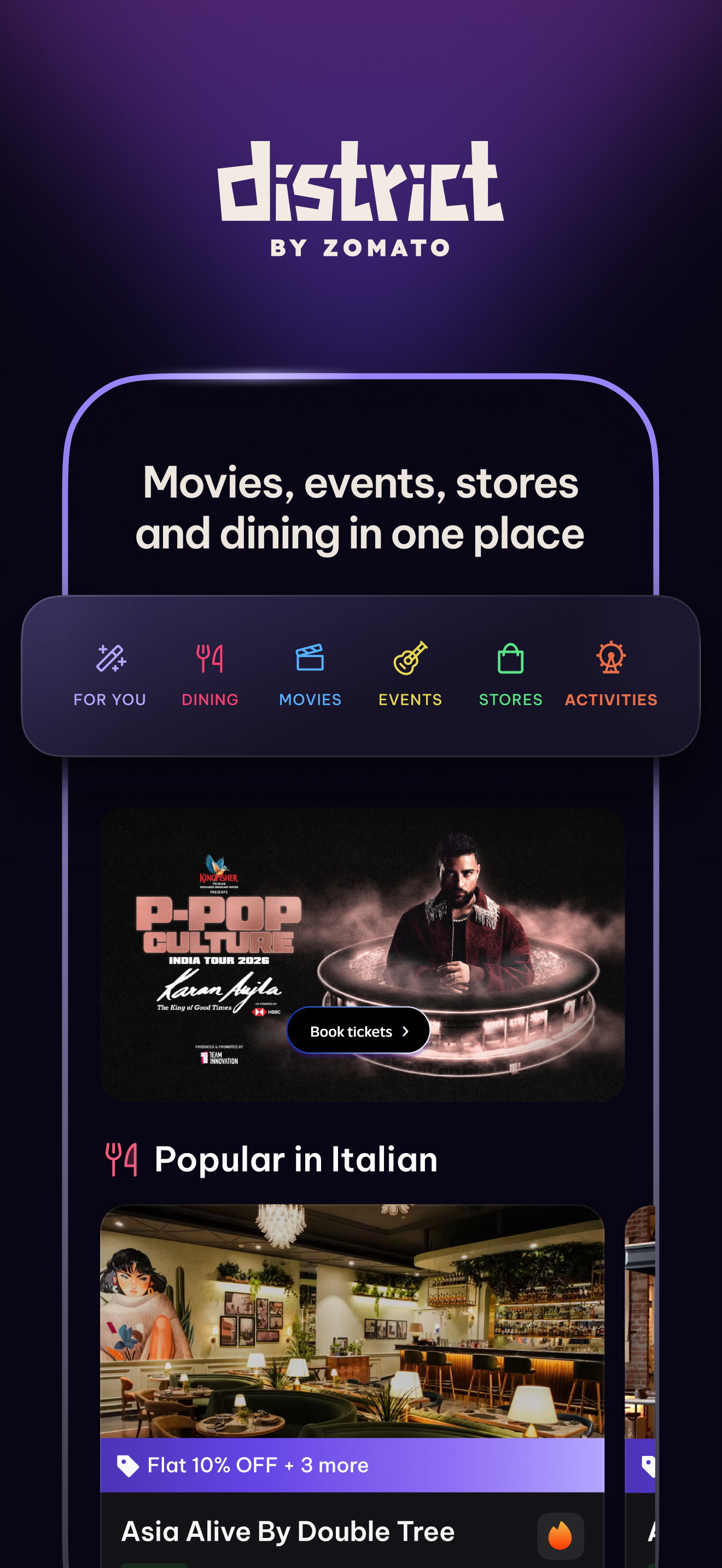District: Movies Events Dining