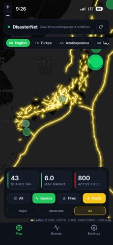 DisasterNet — Quakes & Fires screenshot