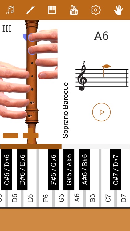 3D Recorder Fingering Chart
