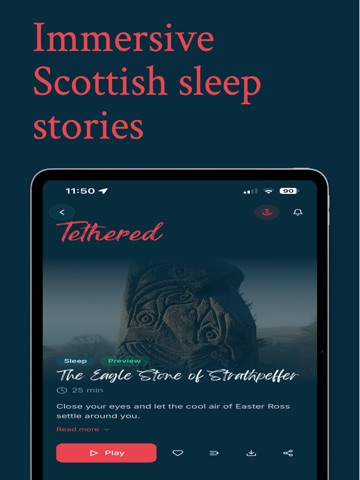 Tethered: Better Sleep Stories iPad screenshot