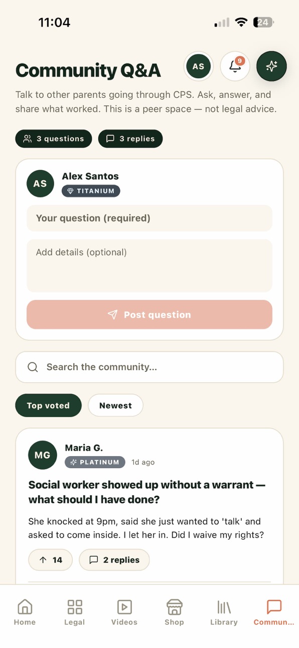 iPhone screenshot