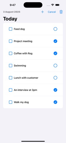 Easy todo list screenshot