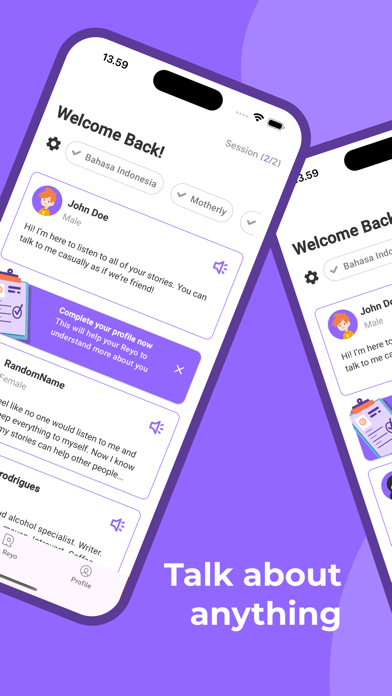 Reyo - Talk Without Judgment Screenshot