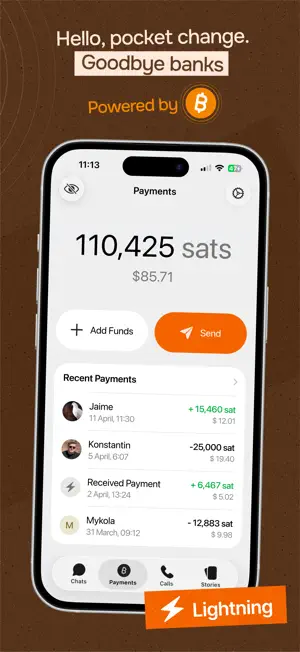 Radar: Chat & Bitcoin screenshot 2
