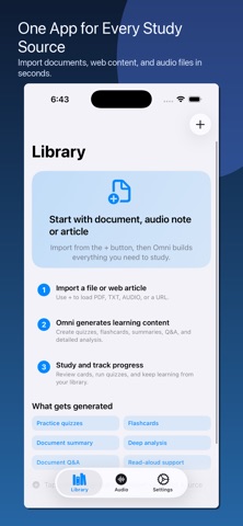 Omni: AI notes, quiz, Q&A screenshot