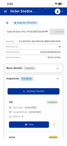 Eicher SiteOne iPhone screenshot