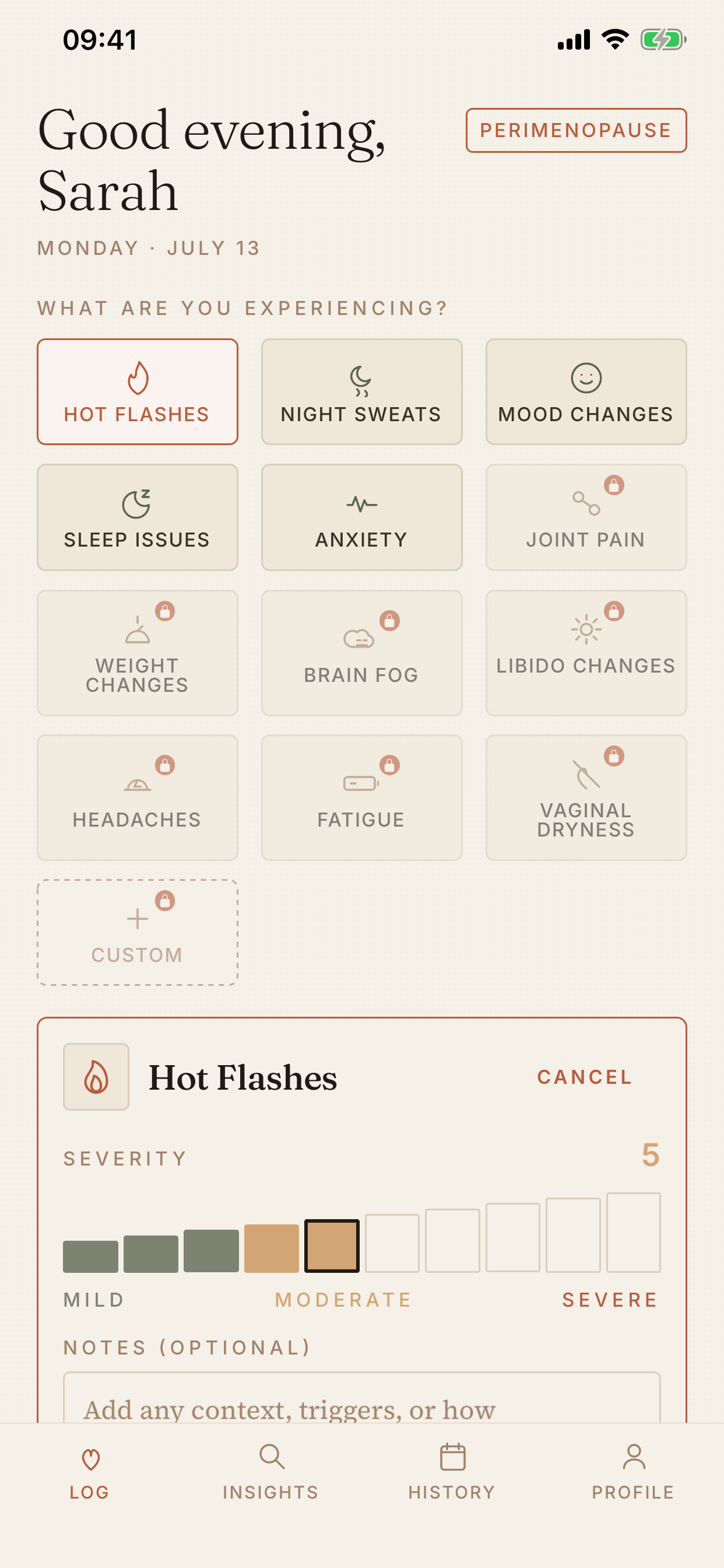 MenoTracker: Menopause Log screenshot 3