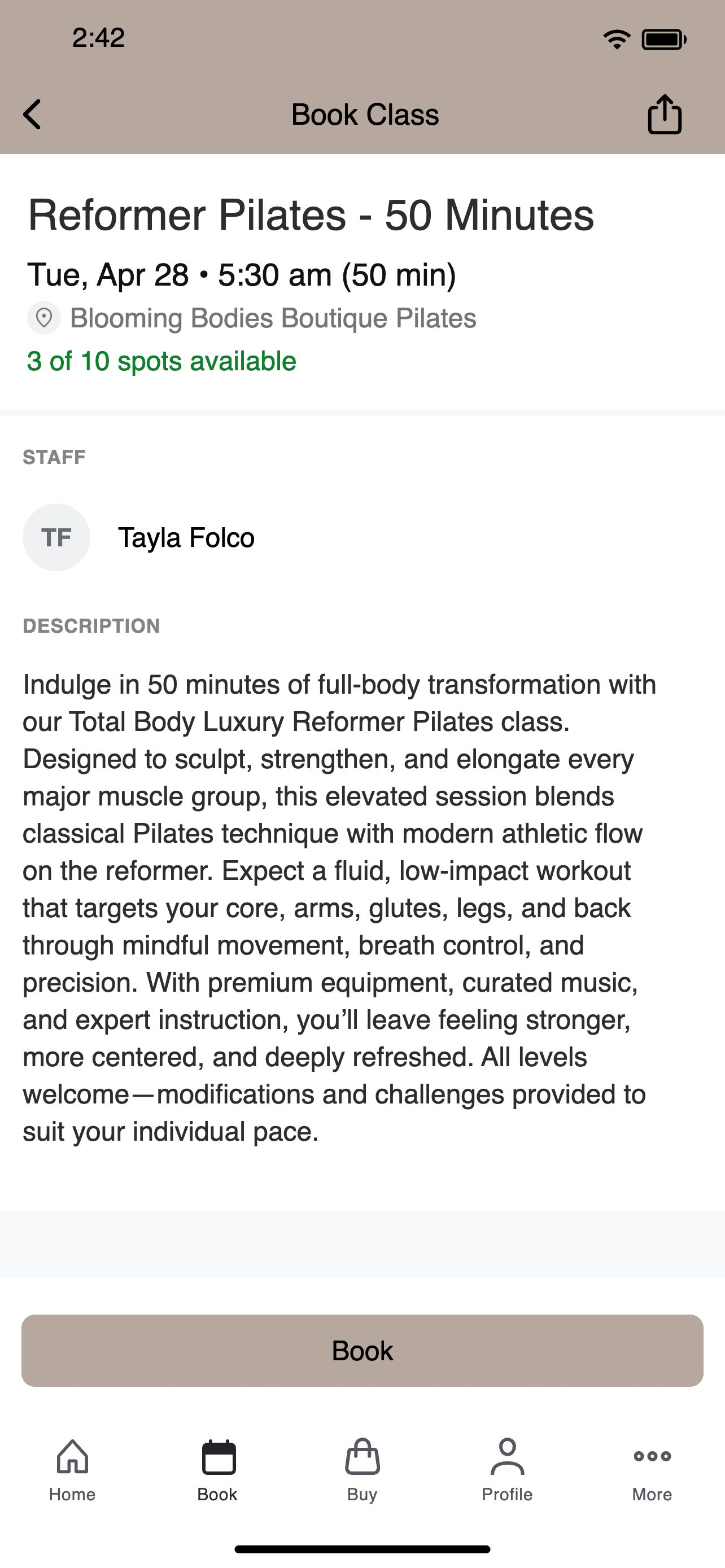 BloomingBodiesBoutiquePilates screenshot 3