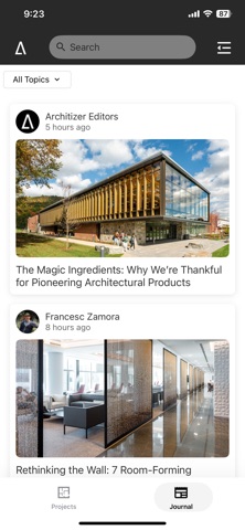 Architizer: A+ Architecture iPhone screenshot