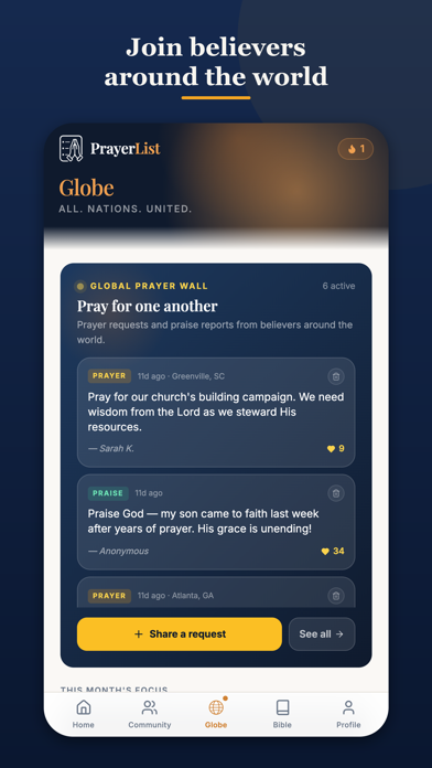 PrayerList.me Screenshot 1 of 5