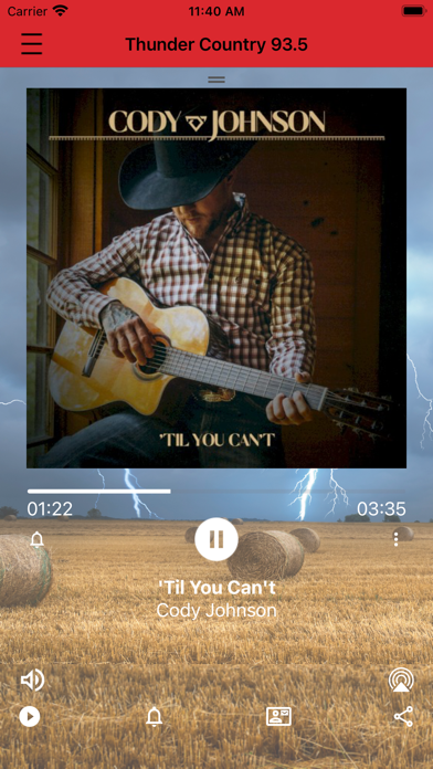 Screenshot #1 pour Thunder Country 93.5