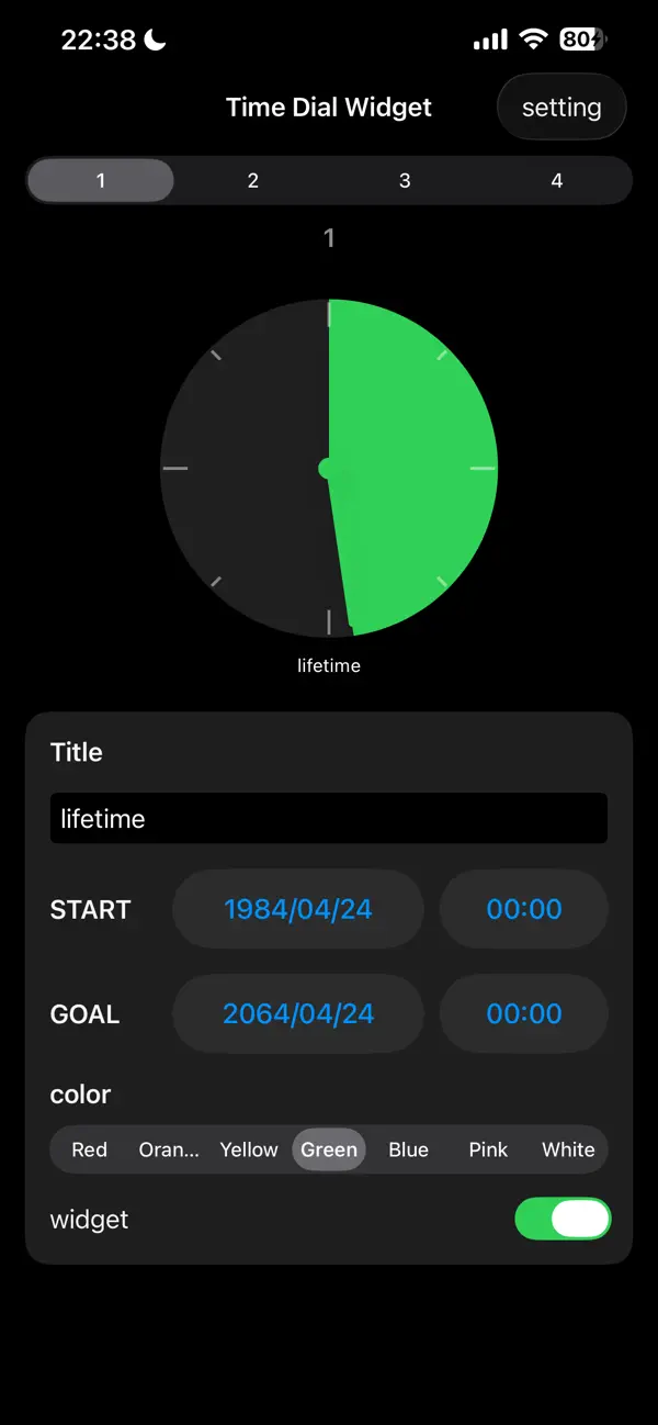 #5. Time Dial Widget (iOS) Ved: eiki yonemoto