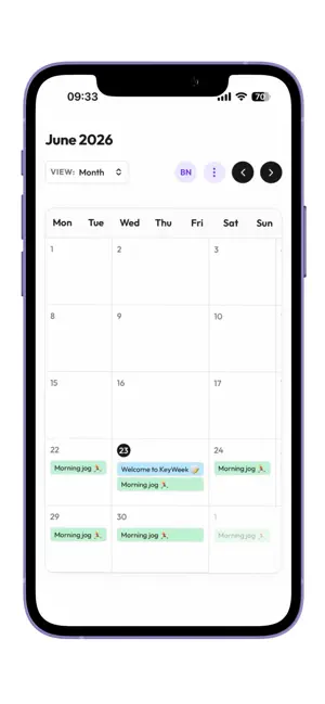 KeyWeek App screenshot 2