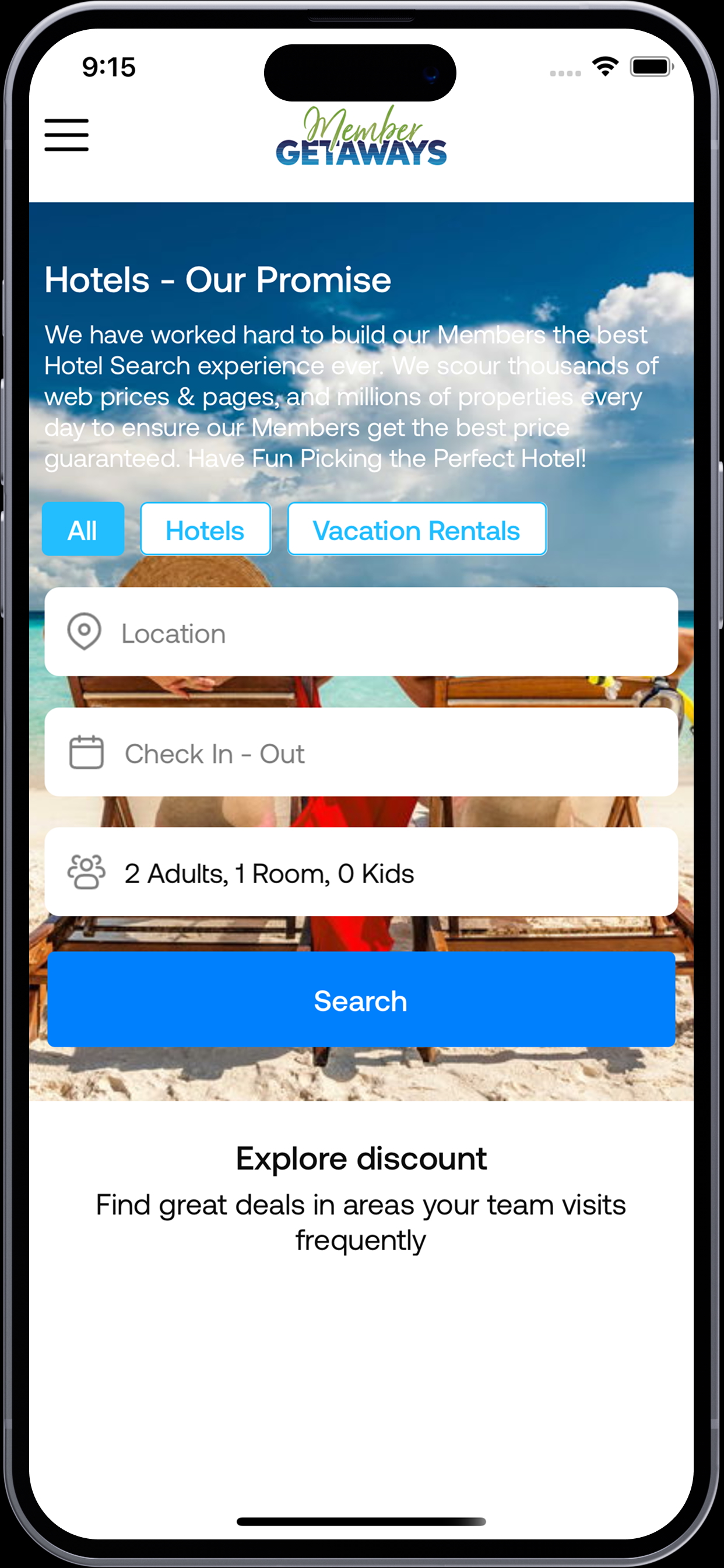 Member Getaways Travel App screenshot 5