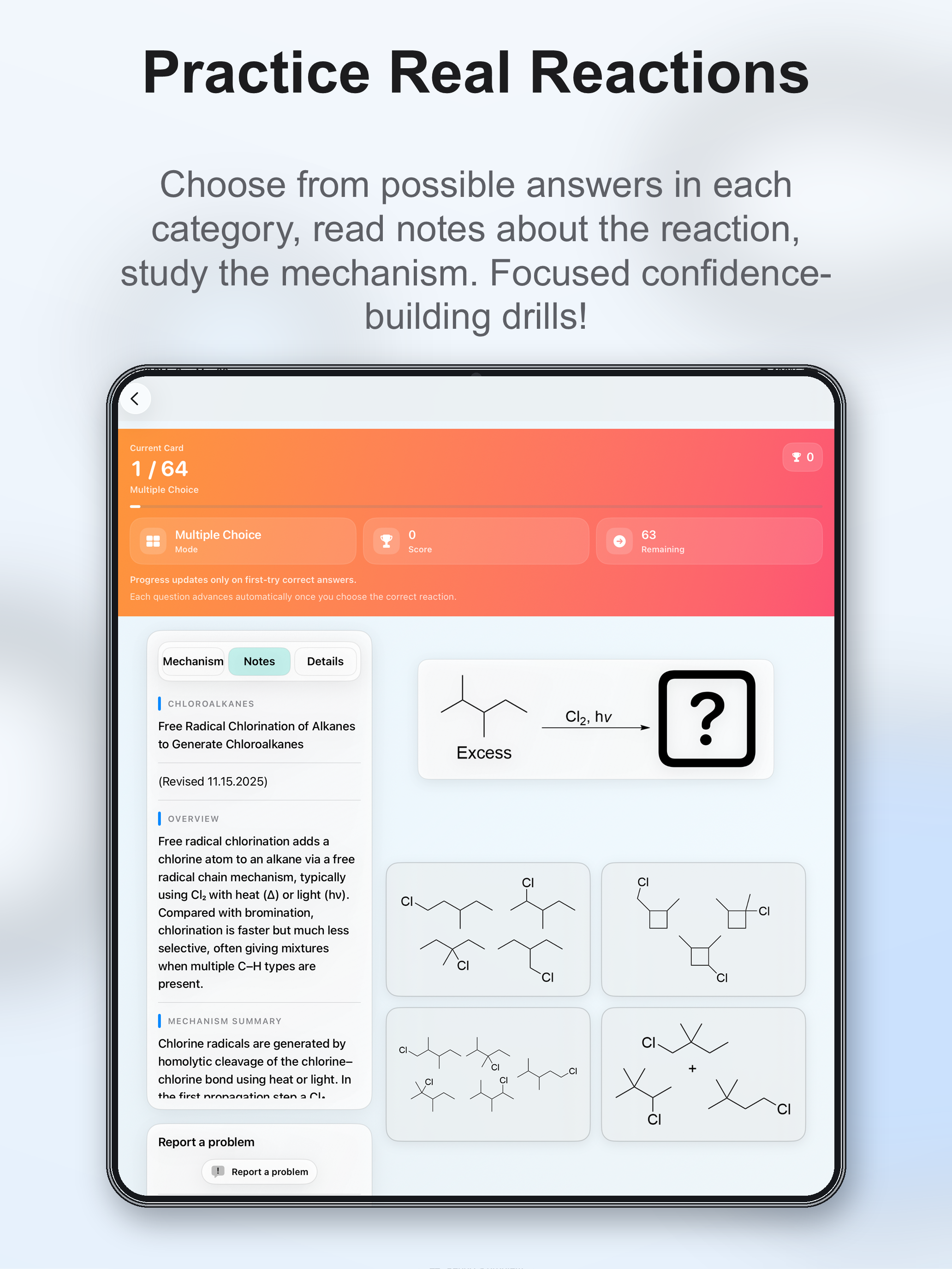 Organic Reactions Tutor