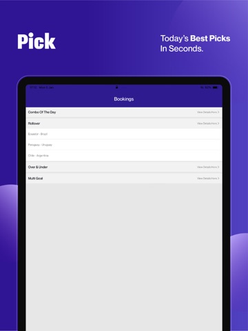 BetFuse iPad screenshot