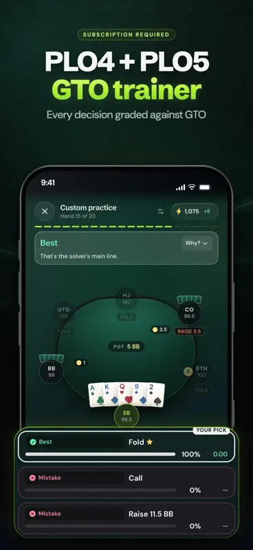 PLO Gecko: Omaha Poker Trainer screenshot 1 of 10