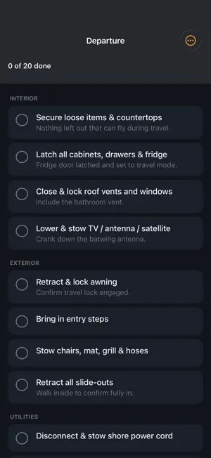 RigReady RV Checklist screenshot 1