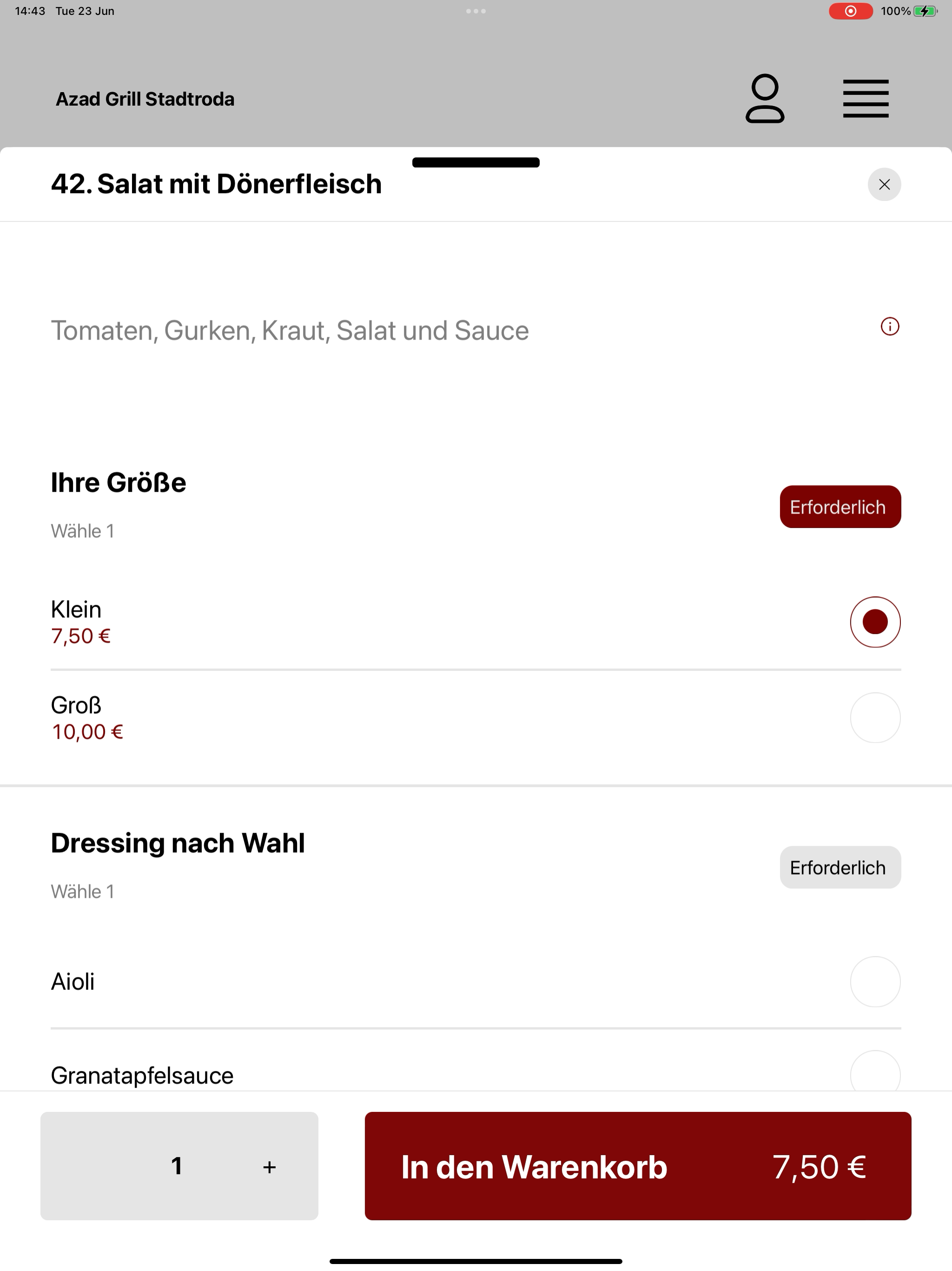 Azad Grill Stadtroda screenshot 7