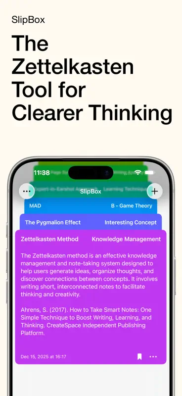 SlipBox – Zettelkasten Notes screenshot 1 of 7