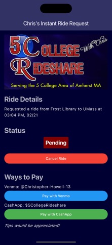 5 College Rideshare Screenshot 7 of 9