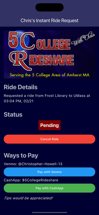 5 College Rideshare Screenshot 7 of 9