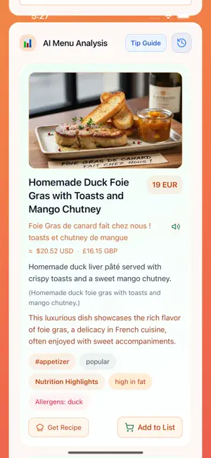 FoodieGPT screenshot 2