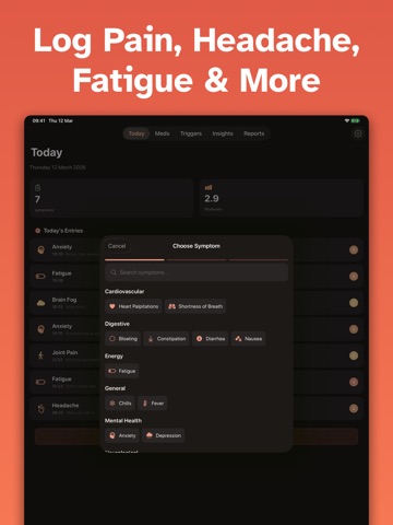 SymptomLog: Symptom Journal iPad screenshot