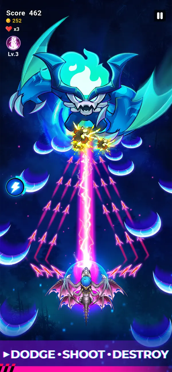 Dragon Wings: RPG Shoot 'em up Hack screenshot 7 - game app interface