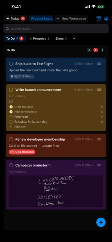 Burnlist — Tasks & Boards Screenshot 1 of 3
