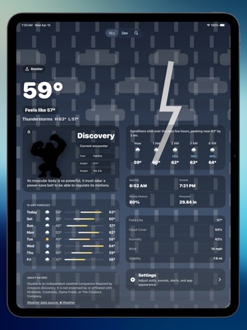 Skydex - Pixel Weather Dex iPad screenshot 4