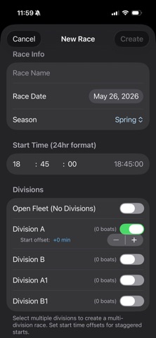 RCYC Regatta Scoring screenshot
