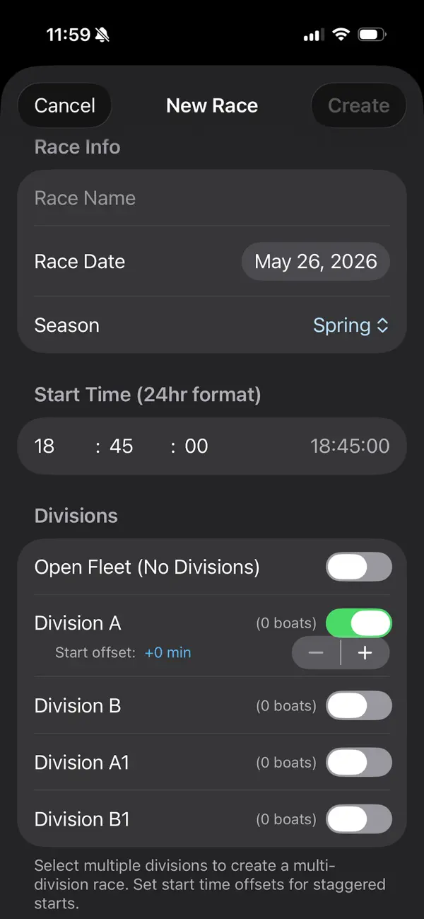 Screenshot #1 pour RCYC Regatta Scoring