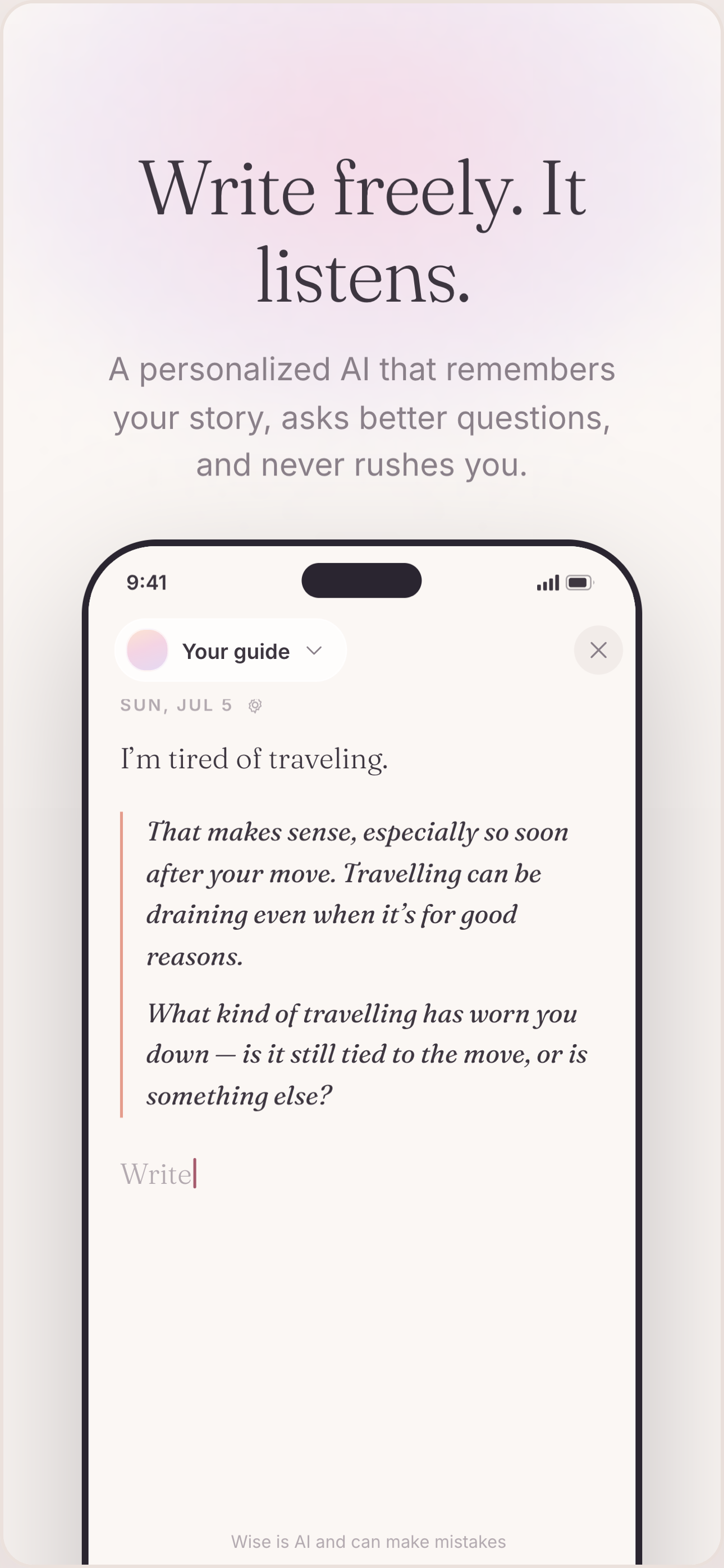 Wise Journal screenshot 2