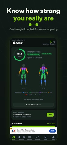 Musclemark: Strength Tracker screenshot 1