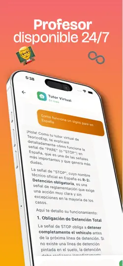 Captura de pantalla de TeoricoEsp en iPhone 4