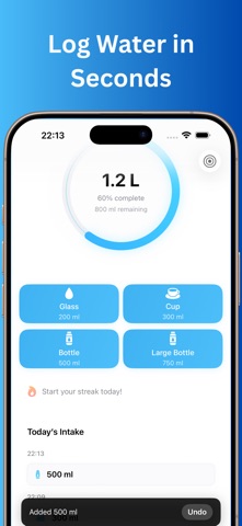 Daily Water Log: Smart Screenshot 2 of 6