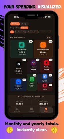 Smoosh: Subscription Tracker screenshot