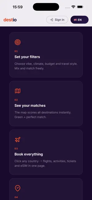 Destio: Your Match. Your Trip screenshot 3