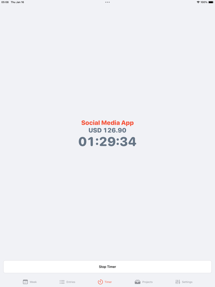 #5. Hours Tracker | Tempo (iOS) 由: Bart Jacobs