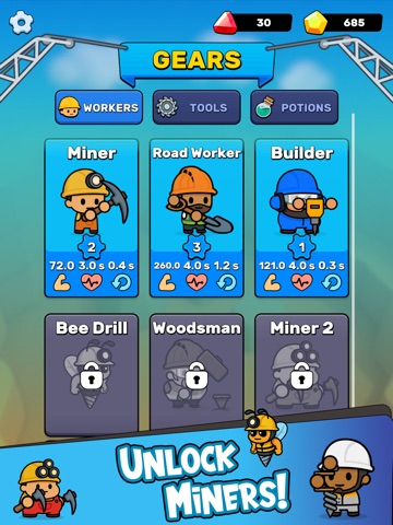Gears Digger: Dig Gold & Mine iPad screenshot