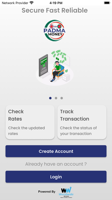 Padma Money Transfer Screenshot