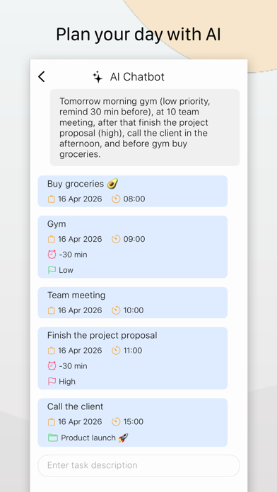 Screenshot #1 pour AssistMe - Planificateur IA