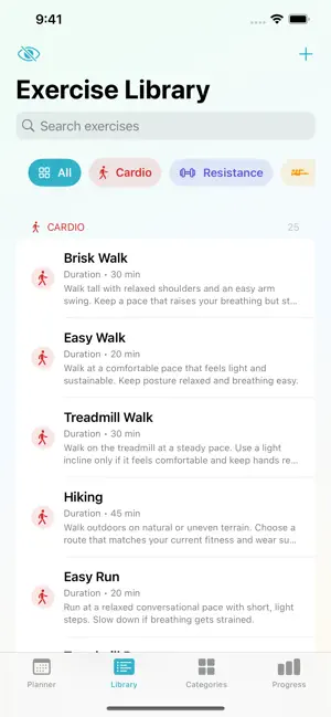 Fitness Track Planner screenshot 2