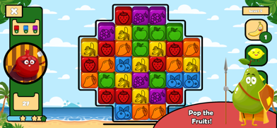 Fruit Puzzle Adventures Screenshot 1 of 8