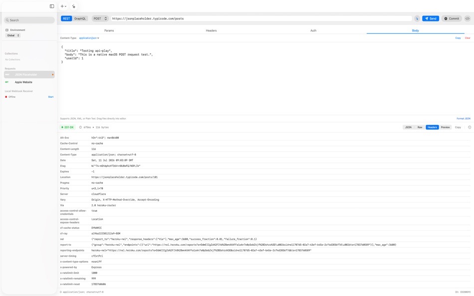 #2. api-play (macOS) 게시자: Daiwiik Harihar