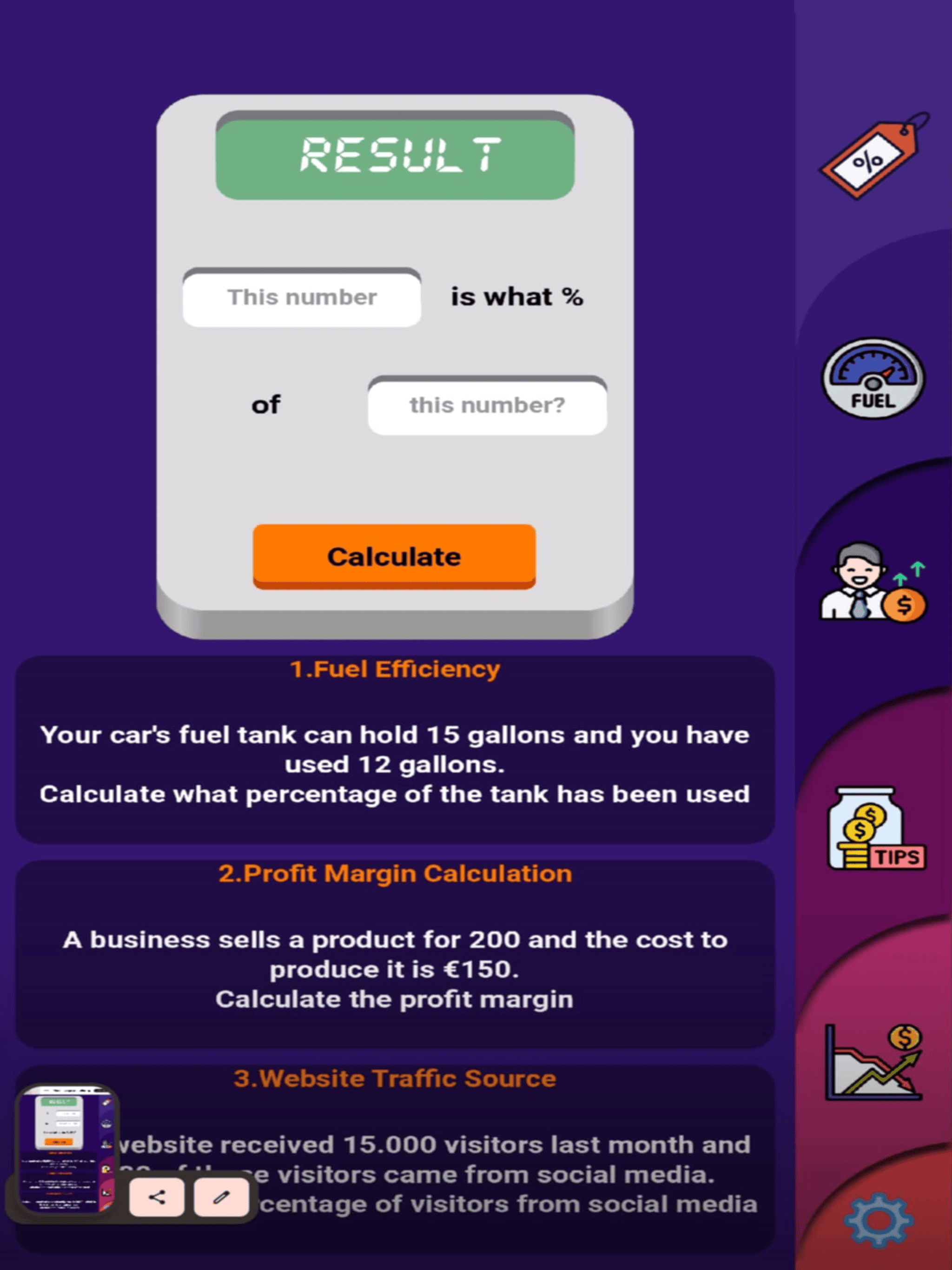 5-in-1 Percentage Calculator screenshot 10