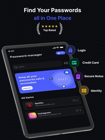 Password Manager - Vaqlo iPad screenshot