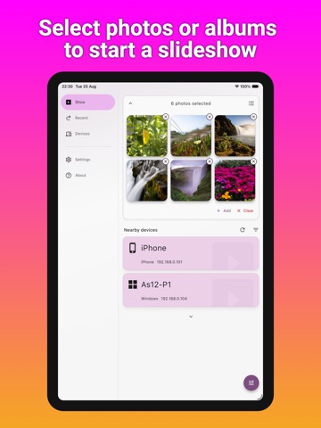 Gallery Remote - Photo Shows iPad screenshot